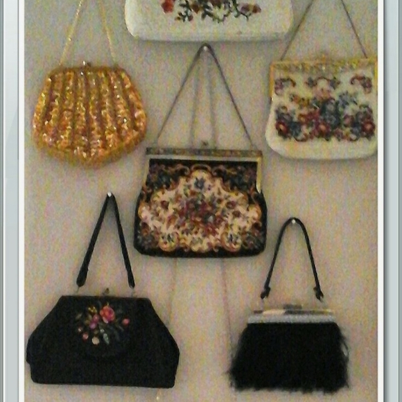 White iridescent sequin and seed beads covered evening clutch wedding EUC wow! - Picture 10 of 12